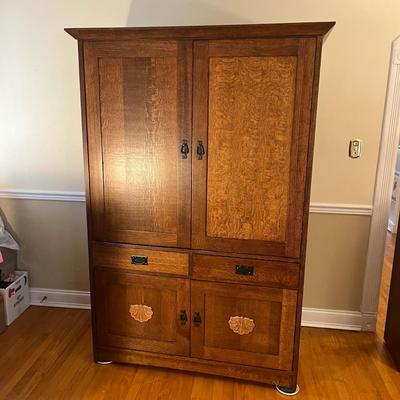 Arts & Crafts Style Multi-Purpose Armoire (LR-MG)