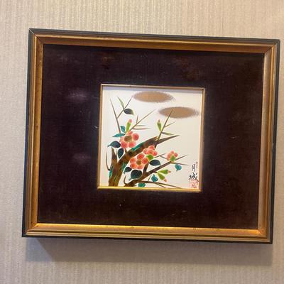 Two Framed Pieces of Asian Tile Art (LR-MG)