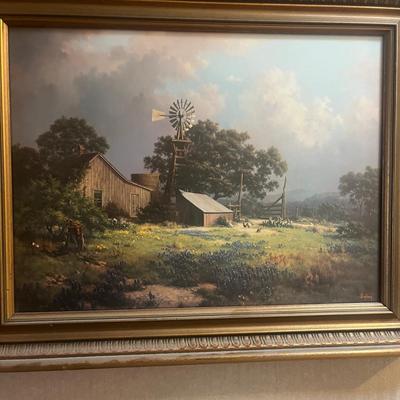 Framed Dalhart Windberg Print Titled “Memorable Springtide” (LR-MG)