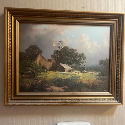 Framed Dalhart Windberg Print Titled “Memorable Springtide” (LR-MG)