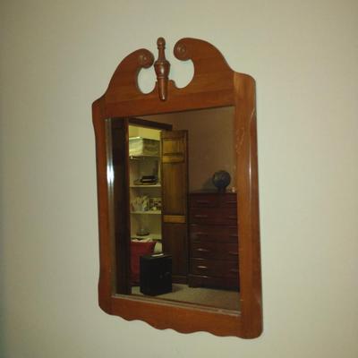 Wooden Dresser with Wall Mirror