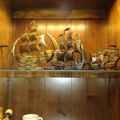 Wooden Lighted Curio/Sportsman's Gun Cabinet with Storage- Approx 28" x 16" x 74" Tall (No Contents)