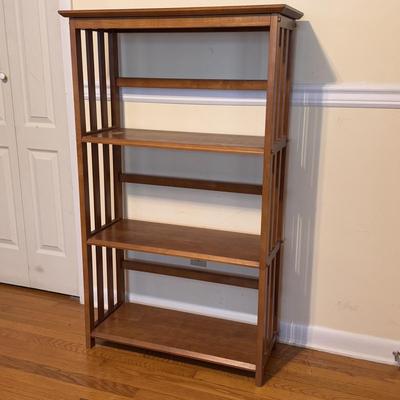 Contemporary Mission-Style Wooden Bookshelf (GB-DZ)