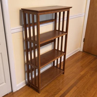 Contemporary Mission-Style Wooden Bookshelf (GB-DZ)