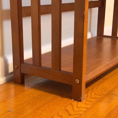 Contemporary Mission-Style Wooden Bookshelf (GB-DZ)