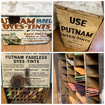 Antique Putnam Dyes Store Display