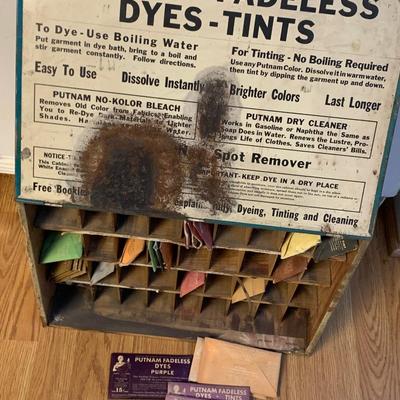 Antique Putnam Dyes Store Display