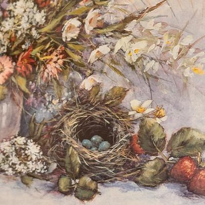 Two Framed Prints of Floral Arrangements by José (GB-DZ)