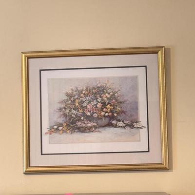 Two Framed Prints of Floral Arrangements by José (GB-DZ)