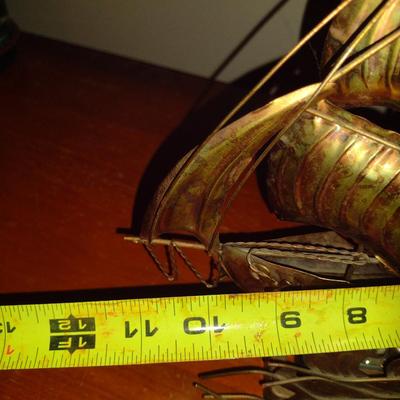 Collection of Five Metal Ships- One is Musical