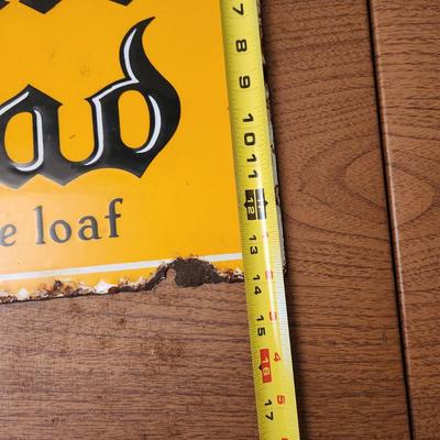 Vintage Heavy Bond Bread Porcelain Enamel Sign 19X14