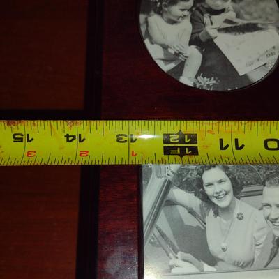 Wood Finish Storage Box with Picture Frame Top- Approx 13 1/2" x 10" x 6" Tall