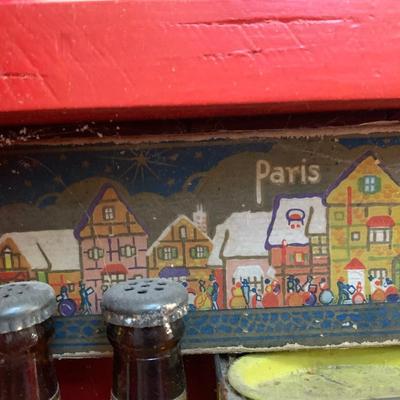 Vintage Spice Tins Case w/Tins +++