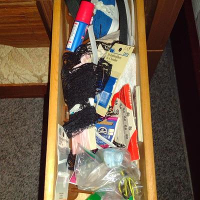 Kenmore Sewing Machine with Cabinet, Bench, and Additional Storage Drawer Stack