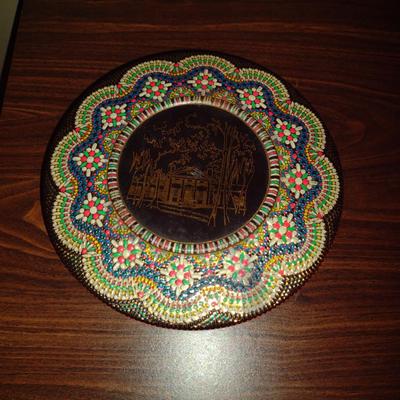Vintage Sewing Tin with Nice Selection of Buttons- Approx 7 3/4" in Diameter, 2 3/4" Deep