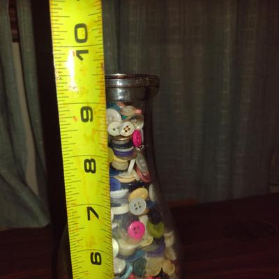 Quart Size Glass Milk Bottle with Nice Selection of Buttons