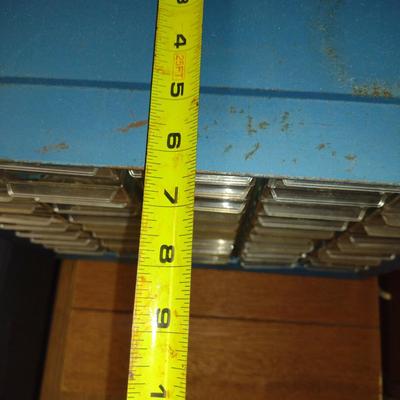 Pigeonhole Storage Box- Metal Body with Plastic Drawers- Approx 16" x 6 1/2" x 15" Tall