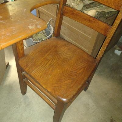 Vintage Wooden School Desk