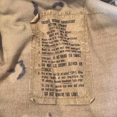 Army Desert Storm Camo Jacket and Pants - Men’s Large (GB-DZ)