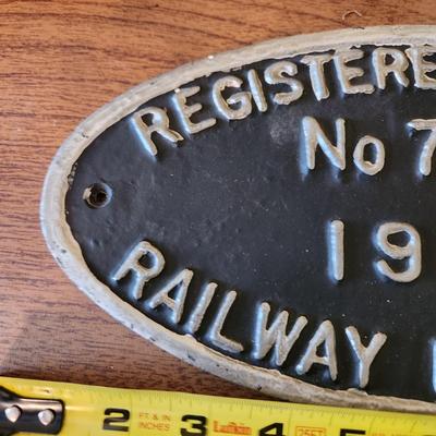 British Railway Sign Registered by The Railway Executive No. 780 1953