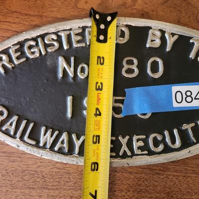 British Railway Sign Registered by The Railway Executive No. 780 1953