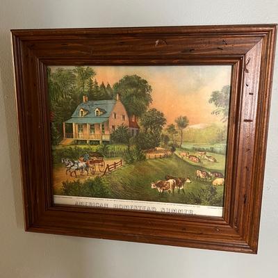 2 Framed Currier & Ives Framed Prints