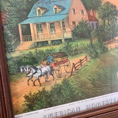 2 Framed Currier & Ives Framed Prints