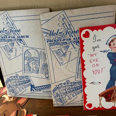 Victorian Era Scrap Book + Vintage Antique Post Cards, Valentines, Ephemera