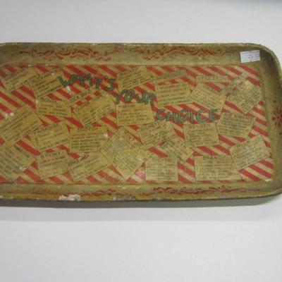 Vintage What's Your Choice Serving Tray Vintage Norstar Tin Scoop