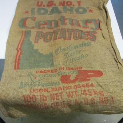 U.S. No. 1 Idaho Century Potatoes Burlap Bags