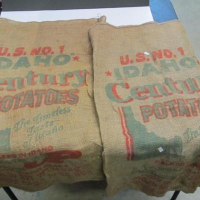 U.S. No. 1 Idaho Century Potatoes Burlap Bags