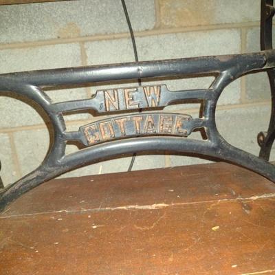Cast Metal Sewing Machine Base Converted to Table- Approx 27" x 18" x 30" Tall