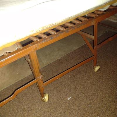 Folding Metal Frame Cot with Mattress
