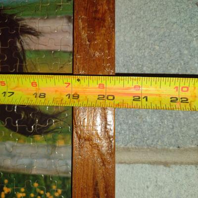 Three Handmade Rustic Wooden Framed Puzzles