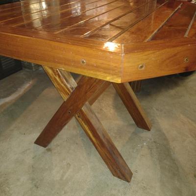 Wooden Octagonal Table- Approx 37 1/2" x 37 1/2" x 31 1/2" Tall