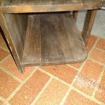 Wooden Knee Hole Desk with Side Shelves- Approx 35 1/2" x 18" x 30"