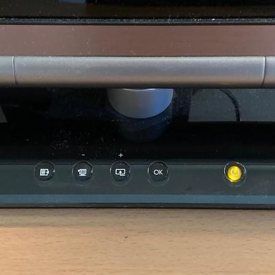 LOT 55: HP 2301 Monitor Model #3CM243038B, Epson Color Printer ET-2550 Model #C462R and Microsoft Mouse