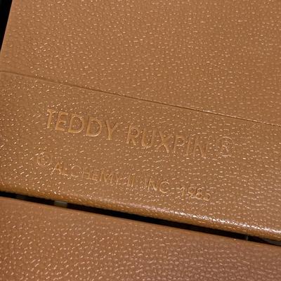 LOT 56: Teddy Ruxpin Collection - Speaking Teddy Bear, Books, Cassette Tapes and Pillow Cover