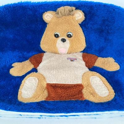 LOT 56: Teddy Ruxpin Collection - Speaking Teddy Bear, Books, Cassette Tapes and Pillow Cover