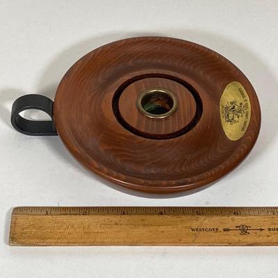 LOT 74: Collection of Hand Crafted Wood Decor - 3D Bird Wall Hanging, Cuendet Rotating Swiss Musical Bowl, Painted Stool, Carved Wall...