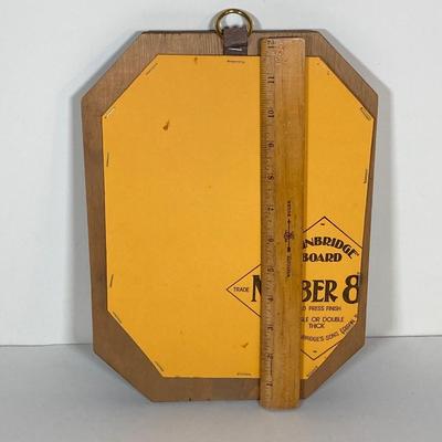 LOT 74: Collection of Hand Crafted Wood Decor - 3D Bird Wall Hanging, Cuendet Rotating Swiss Musical Bowl, Painted Stool, Carved Wall...