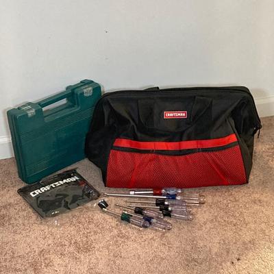 LOT 75: Craftsman Tool Bag and Miscellaneous Tools