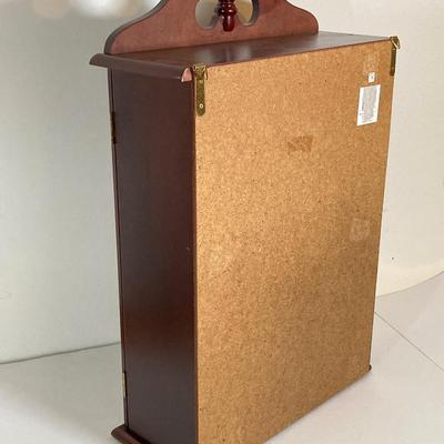 LOT 76: Wood / Mirror Display Cabinet with Collection of Small / Miniature Sized Vases