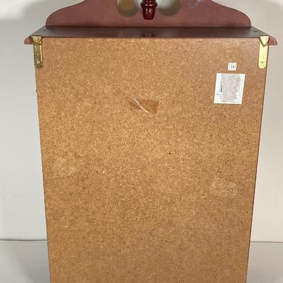 LOT 76: Wood / Mirror Display Cabinet with Collection of Small / Miniature Sized Vases