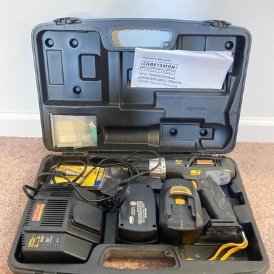 LOT 77: Craftsman Sears, Roebuck and Co. Drill / Driver Model # 315.271231, Craftsman 48" Level and Dura Guard Level Case