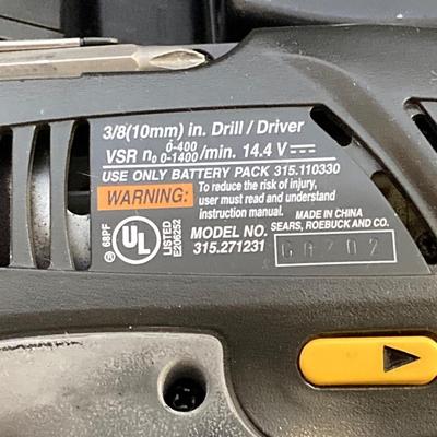 LOT 77: Craftsman Sears, Roebuck and Co. Drill / Driver Model # 315.271231, Craftsman 48" Level and Dura Guard Level Case