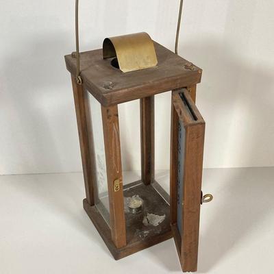 LOT 78: Vintage Candle Lantern, Stained Glass Lamp, Stained Glass Candle Holder and Collection of Hard Back Books