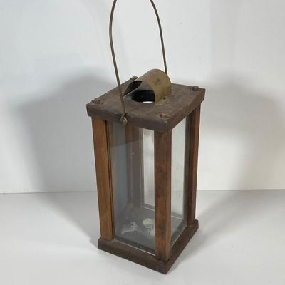 LOT 78: Vintage Candle Lantern, Stained Glass Lamp, Stained Glass Candle Holder and Collection of Hard Back Books