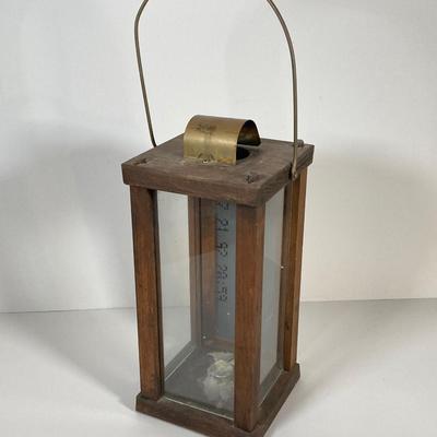 LOT 78: Vintage Candle Lantern, Stained Glass Lamp, Stained Glass Candle Holder and Collection of Hard Back Books