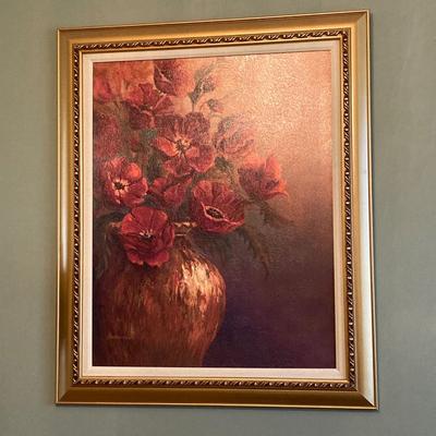 LOT 80: Artist Linda Wacaster Signed and Framed Wall Hanging